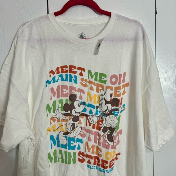 NWT. Disney Mickey And Minnie Meet Me On Main Street Adult tee Shirt size: 3X. - Picture 2 of 11